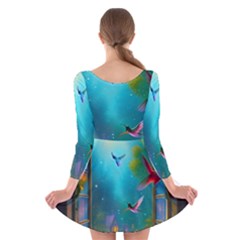 Long Sleeve Velvet Skater Dress 