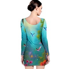 Long Sleeve Velvet Bodycon Dress 