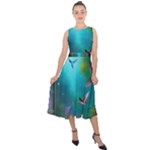 Through the Window Midi Tie-Back Chiffon Dress