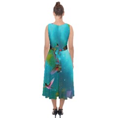 Midi Tie-Back Chiffon Dress 
