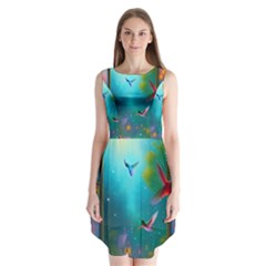Sleeveless Chiffon Dress   