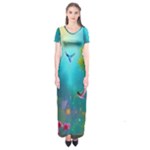 Through the Window Short Sleeve Maxi Dress