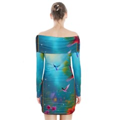 Long Sleeve Off Shoulder Dress 