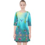 Through the Window Quarter Sleeve Pocket Dress