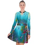 Through the Window Long Sleeve Panel Dress