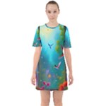 Through the Window Sixties Short Sleeve Mini Dress