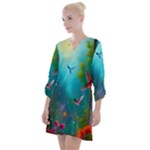 Through the Window Open Neck Shift Dress