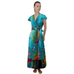 Through the Window Flutter Sleeve Maxi Dress