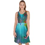 Through the Window Knee Length Skater Dress With Pockets