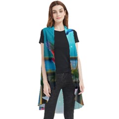 Sleeveless Chiffon Waistcoat Shirt 