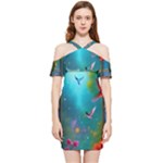 Through the Window Shoulder Frill Bodycon Summer Dress