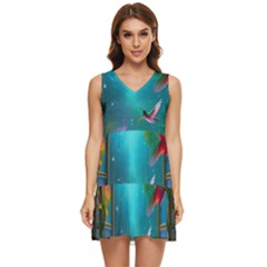 Tiered Sleeveless Mini Dress 