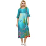 Through the Window Double Cuff Midi Dress