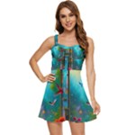 Through the Window Ruffle Edge Bra Cup Chiffon Mini Dress