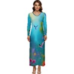 Through the Window Long Sleeve Longline Maxi Dress
