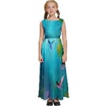 Through the Window Kids  Satin Sleeveless Maxi Dress