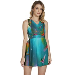 Sleeveless High Waist Mini Dress 