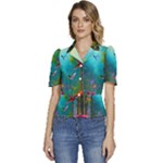 Through the Window Puffed Short Sleeve Button Up Jacket