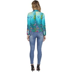 Women s Long Sleeve Revers Collar Cropped Jacket 