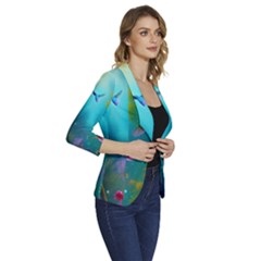 Women s One-Button 3/4 Sleeve Short Jacket 