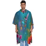 Through the Window Men s Hooded Rain Ponchos