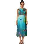 Through the Window Sleeveless Round Neck Midi Dress