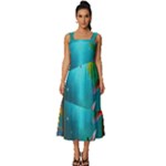 Through the Window Square Neckline Tiered Midi Dress