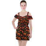 Repeating Patte C4ecc Repeating Patte 9bff2 Ruffle Cut Out Chiffon Playsuit