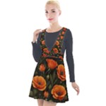 Repeating Patte C4ecc Repeating Patte 9bff2 Plunge Pinafore Velour Dress