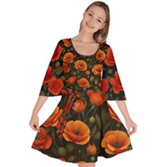 Velour Kimono Dress 