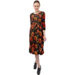 Repeating Patte C4ecc Repeating Patte 9bff2 Ruffle End Midi Chiffon Dress
