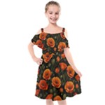 Repeating Patte C4ecc Repeating Patte 9bff2 Kids  Cut Out Shoulders Chiffon Dress