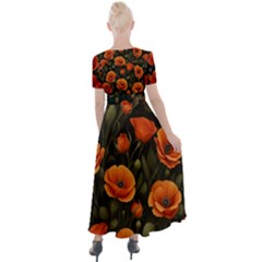 Button Up Short Sleeve Maxi Dress 