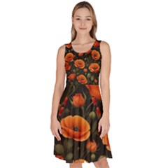 Knee Length Skater Dress With Pockets 