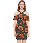 Repeating Patte C4ecc Repeating Patte 9bff2 Shoulder Frill Bodycon Summer Dress