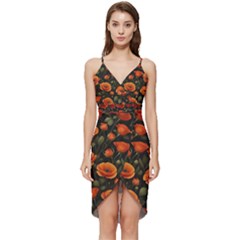 Wrap Frill Dress 