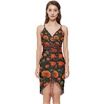 Repeating Patte C4ecc Repeating Patte 9bff2 Wrap Frill Dress
