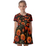 Repeating Patte C4ecc Repeating Patte 9bff2 Kids  Short Sleeve Pinafore Style Dress
