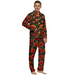 Men s Long Sleeve Velvet Pocket Pajamas Set 