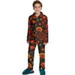 Repeating Patte C4ecc Repeating Patte 9bff2 Kids  Long Sleeve Velvet Pajamas Set