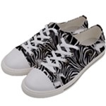 Abstract Zebra Men s Low Top Canvas Sneakers