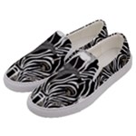 Abstract Zebra Men s Canvas Slip Ons