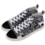 Abstract Zebra Men s Mid-Top Canvas Sneakers