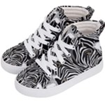 Abstract Zebra Kids  Hi-Top Skate Sneakers