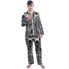Men s Long Sleeve Satin Pajamas Set 
