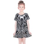 Abstract Zebra Kids  Simple Cotton Dress