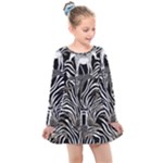 Abstract Zebra Kids  Long Sleeve Dress