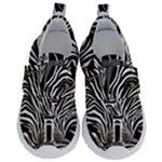 Abstract Zebra Kids  Velcro No Lace Shoes