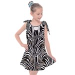 Abstract Zebra Kids  Tie Up Tunic Dress