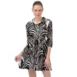 Abstract Zebra Mini Skater Shirt Dress